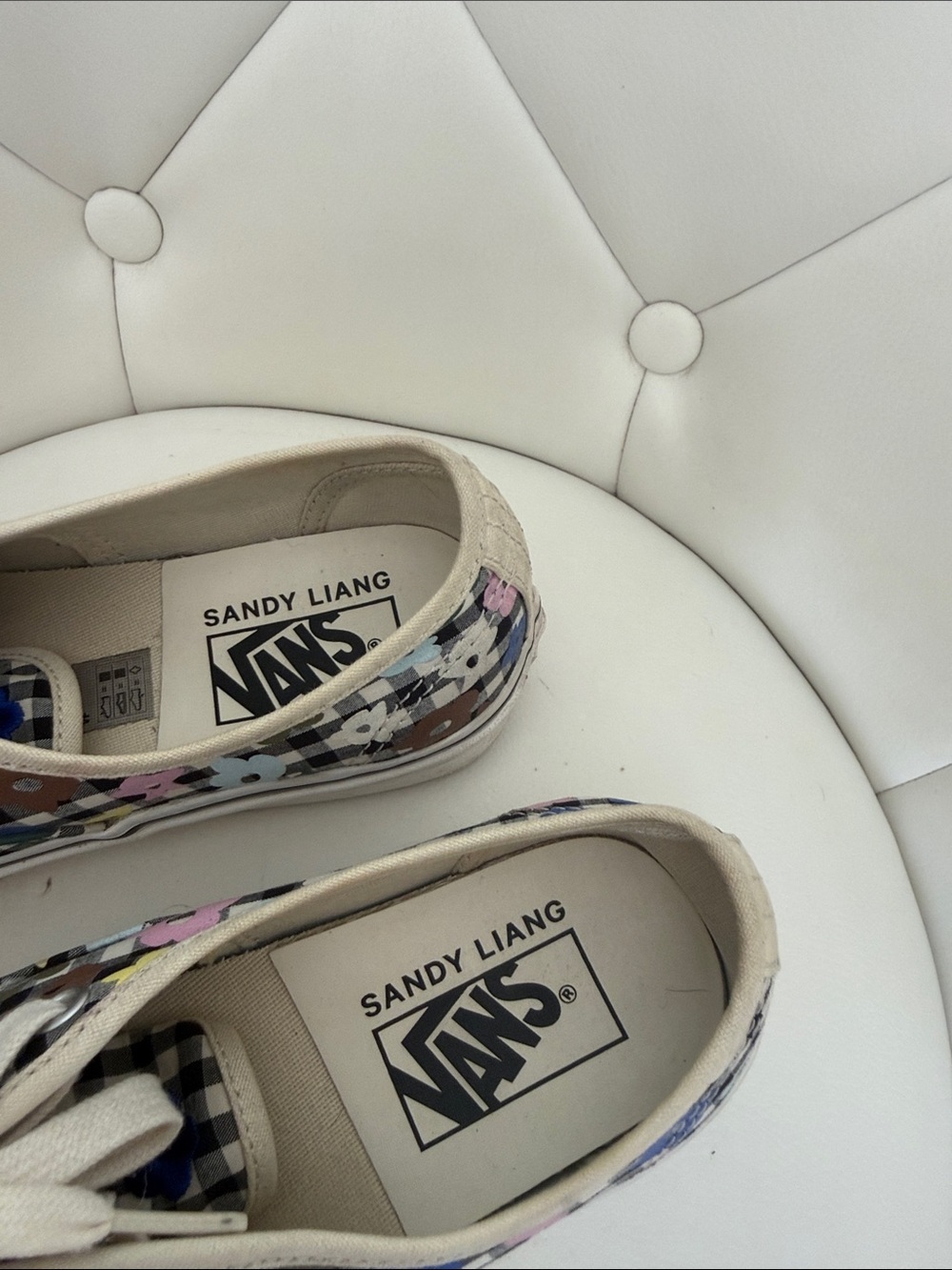 VANS X SANDY LIANG W7.5 Floral Check Plaid Sneakers - Multicolor - Picture 11 of 16
